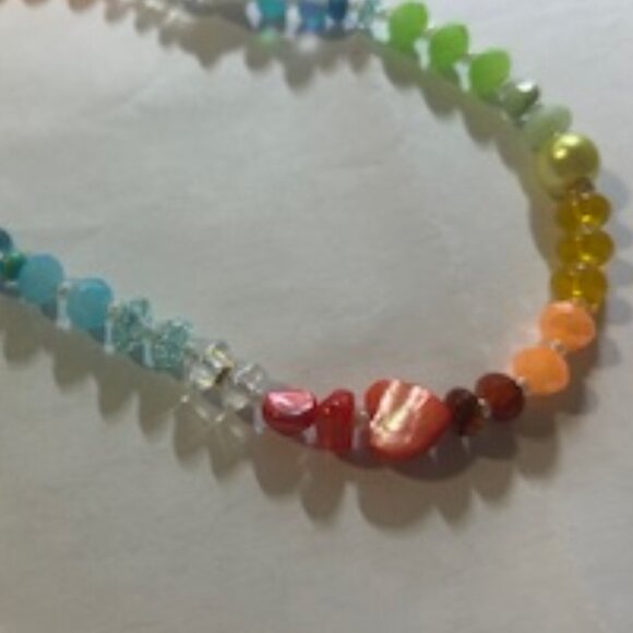 Anthropologie Rainbow Stone Necklace NWT - Picture 4 of 4